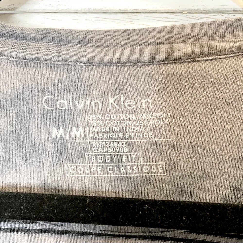 CALVIN KLEIN | Men’s Striped Body Fit Coupe Top M - Picture 3 of 6
